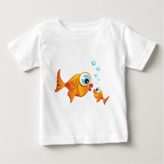 Camiseta Para Bebê PEIXE - Oliva e picada: