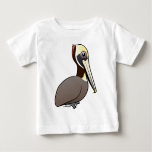 Camiseta Para Bebê Pelicano de Birdorable Brown