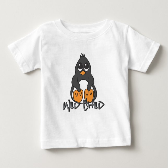 Camiseta Para Bebê Penguin WC (Frente)