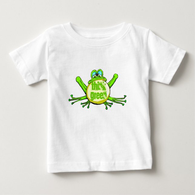Camiseta Para Bebê Pense verde (Frente)