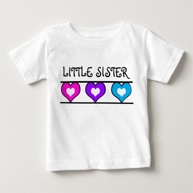 CAMISETA PARA BEBÊ PEQUENA COLEÇÃO DE IRMÃ (Frente)
