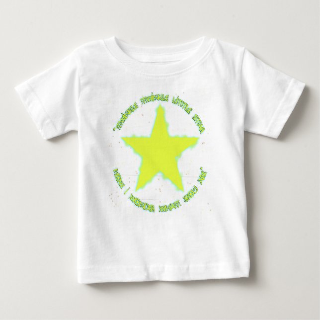 Camiseta Para Bebê Pequena Estrela Brilhante (Frente)
