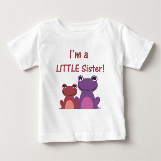Camiseta Para Bebê Pequena Irmã Sapo Irmão T (Roxo/Rosa)