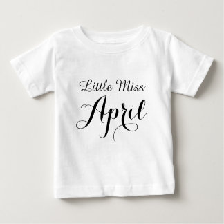 Camiseta Para Bebê Pequena Miss April Baby Tutu Bodô