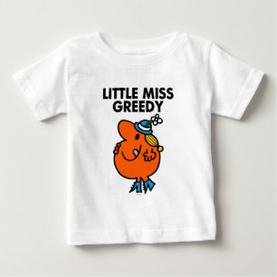 Camiseta Para Bebê Pequena Senhorita Greedy Licenciando Suas Lábios
