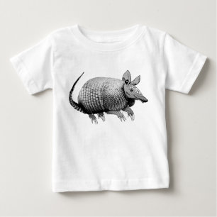 Camiseta Para Bebê Pequeno Armadillo Bonito do Texas - Glaze