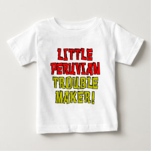 Camiseta Para Bebê Pequeno Criador de Problemas Peruanos