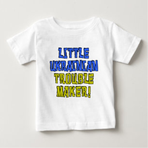 Camiseta Para Bebê Pequeno Criador de Problemas Ucraniano