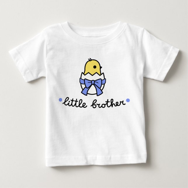 Camiseta Para Bebê Pequeno Irmão - Pintinho (Frente)