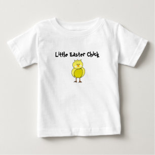 Camiseta Para Bebê Pequeno Pintinho de Páscoa