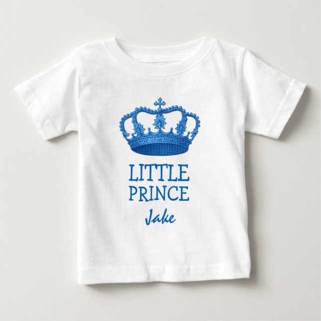 Camiseta Para Bebê Pequeno Príncipe com Coroa V23A (Frente)