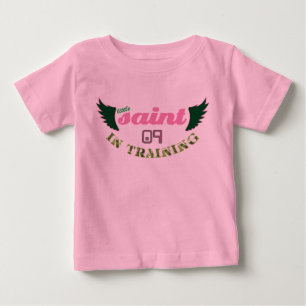 Camiseta Para Bebê Pequeno Santo no Treinamento em 2009