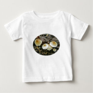 Camiseta Para Bebê Pequenos Cogumelos Parasols no Log