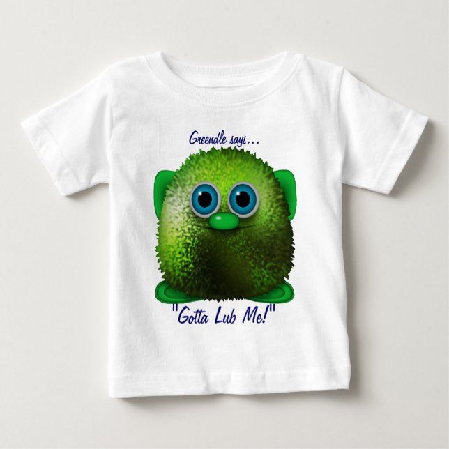 Camiseta Para Bebê Personagem de Livro Adorável do Criança Bumbum Cut (Frente)