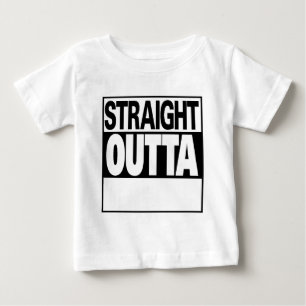 Camiseta Para Bebê personalize o outta reto