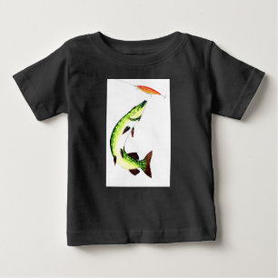 Camiseta Para Bebê Pesca a pique e pesca a mosca