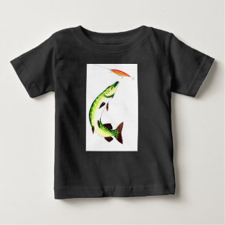 Camiseta Para Bebê Pesca a pique e pesca a mosca