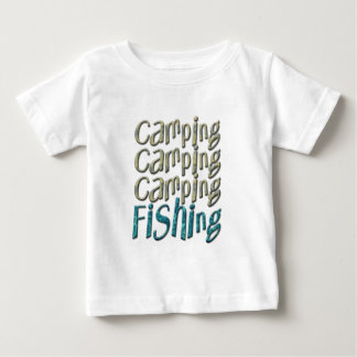 Camiseta Para Bebê Pesca de campismo