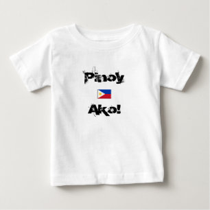 Camiseta Para Bebê Philippines_flag, PinoyAko!