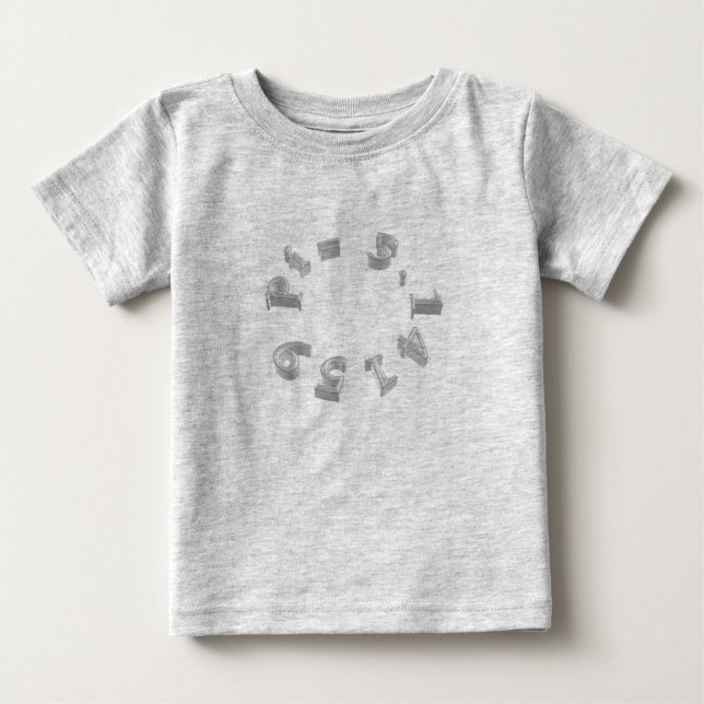 Camiseta Para Bebê pi Digits Math Love pi= 3.14159 pi day party (Frente)
