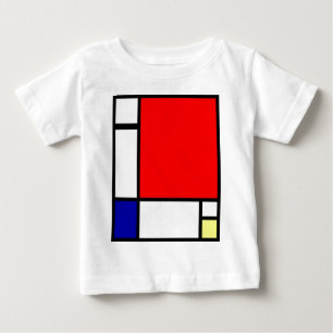 Camiseta Para Bebê Piet Mondrian - arte neoplástica
