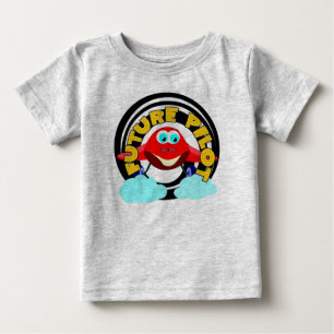 Camiseta Para Bebê Piloto futuro