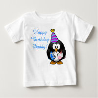 Pinguim bonito feito sob encomenda do bebê do pai