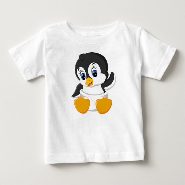 Camiseta Para Bebê Pinguim do bebê (Frente)
