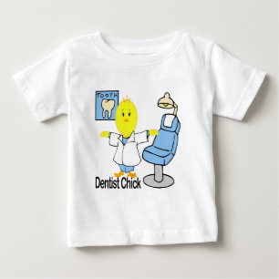 Camiseta Para Bebê Pintinho do dentista