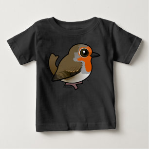 Camiseta Para Bebê Pisco de peito vermelho europeu