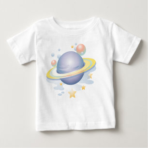 Camiseta Para Bebê Planetas e estrelas do KRW