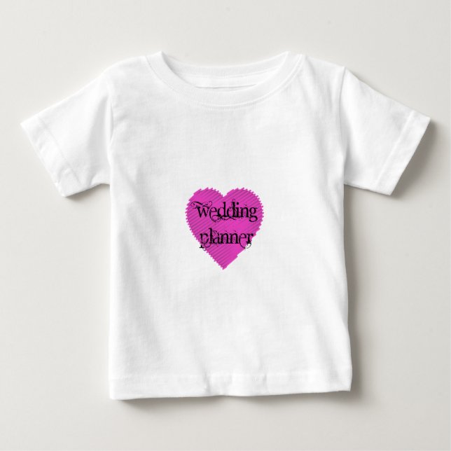 Camiseta Para Bebê Planner de Casamento (Frente)