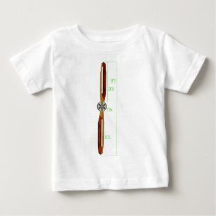 Camiseta Para Bebê Plano esquemático do suporte da hélice de madeir
