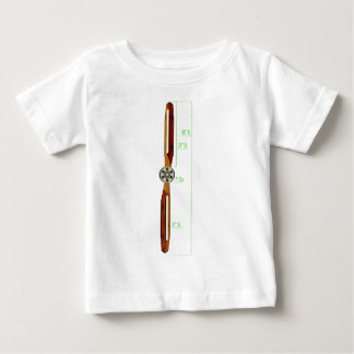 Camiseta Para Bebê Plano esquemático do suporte da hélice de madeira