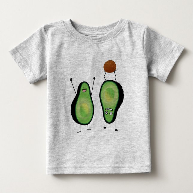 Camiseta Para Bebê Poço engraçado do verde do handstand dos aplausos (Frente)