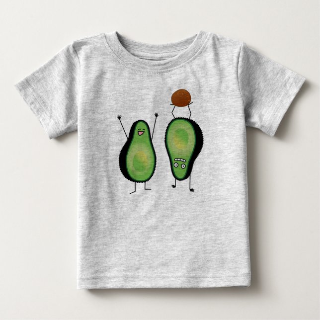 Camiseta Para Bebê Poço engraçado do verde do handstand dos aplausos (Frente)