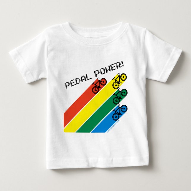 Camiseta Para Bebê Poder do pedal! (Frente)