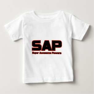 Camiseta Para Bebê Poderes Super Incríveis da SAP, Super-Herói Engraç
