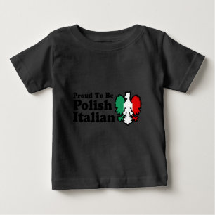 Camiseta Para Bebê Polish Italian