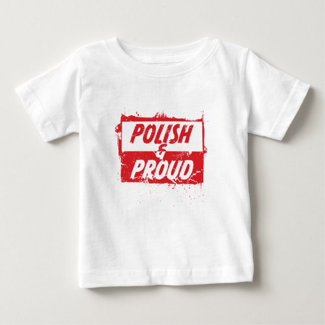 Camiseta Para Bebê Polonês e orgulhoso (Frente)