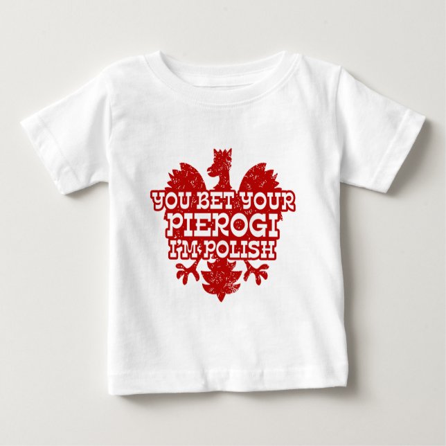 Camiseta Para Bebê Polonês Pierogi (Frente)