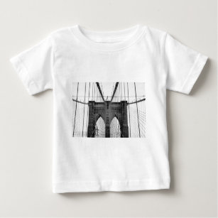 Camiseta Para Bebê Ponte Black White Brooklyn Nova York