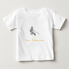 Camiseta Para Bebê Ponte Ouro da CA de São Francisco