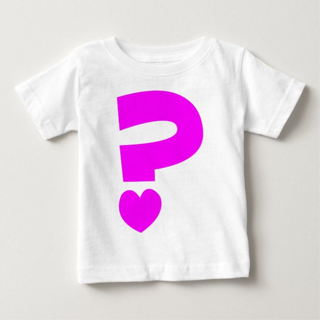 Camiseta Para Bebê Ponto de interrogação (Frente)