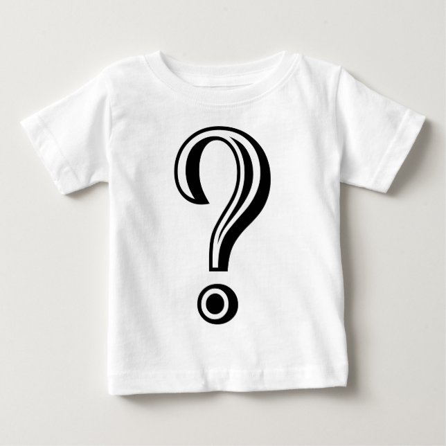 Camiseta Para Bebê Ponto de interrogação desmarcado (Frente)