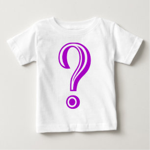 Camiseta Para Bebê Ponto de interrogação desmarcado