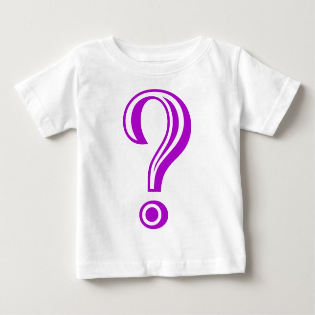 Camiseta Para Bebê Ponto de interrogação desmarcado (Frente)