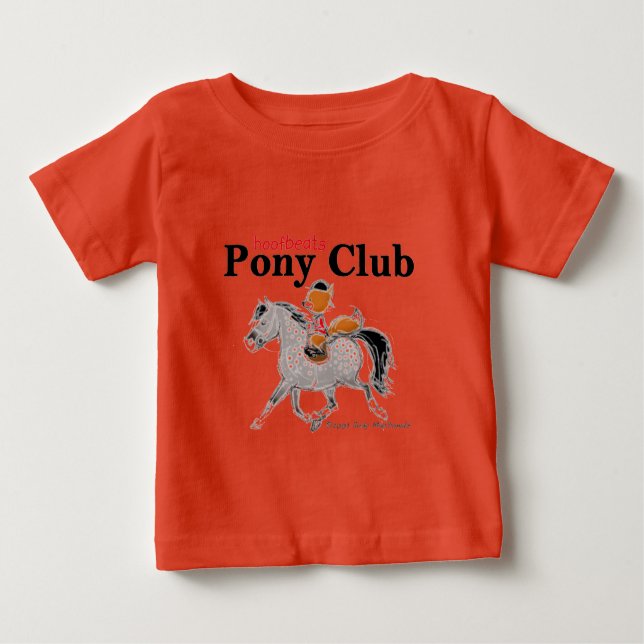 Camiseta Para Bebê Pony Club T cinza.jpg (Frente)