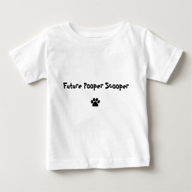 Camiseta Para Bebê Pooper futuro Scooper (Frente)