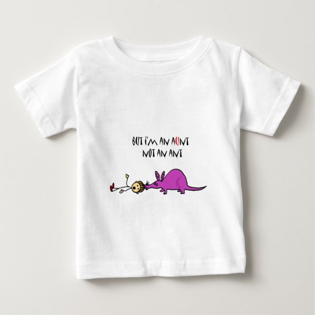 Camiseta Para Bebê Porco-da-terra engraçado que come desenhos (Frente)